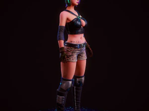 steampunk girl 3D Model