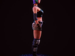 steampunk girl Modelo 3D