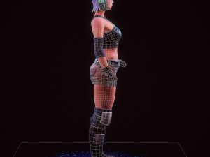 steampunk girl Modelo 3D