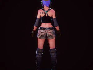 steampunk girl 3D Model