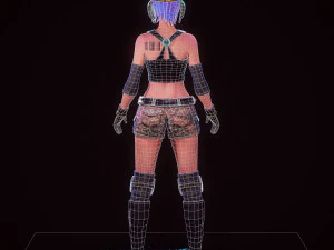 steampunk girl 3D Model