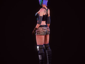 steampunk girl Modelo 3D