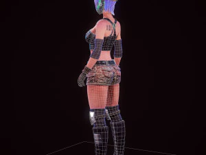 steampunk girl 3D Model