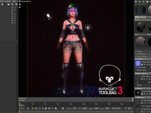 steampunk girl 3D Model