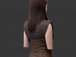 bust girl medieval Model 3D