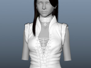 bust girl medieval Model 3D