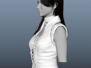 bust girl medieval Model 3D