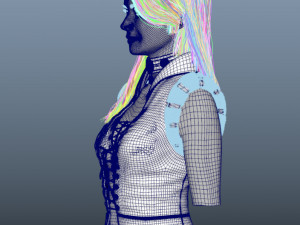 bust girl medieval Model 3D