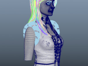 bust girl medieval Model 3D