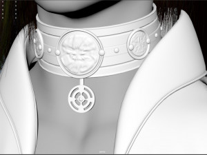 bust girl medieval Model 3D