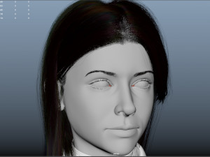 bust girl medieval Model 3D