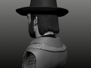 clint eastwood bust high poly zbrush Model 3D