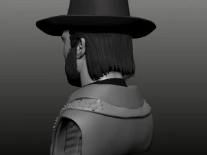 Busto di Clint Eastwood in policarbonato alto Modello 3D