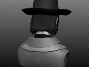 Busto di Clint Eastwood in policarbonato alto Modello 3D