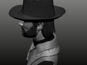 clint eastwood bust high poly zbrush Model 3D