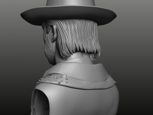 clint eastwood bust high poly zbrush Model 3D