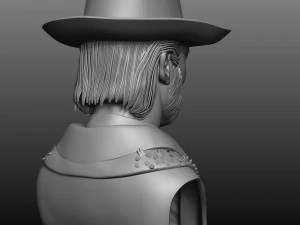 Busto di Clint Eastwood in policarbonato alto Modello 3D