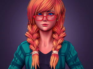 girl in shorts 01 zbrush 3Dモデル