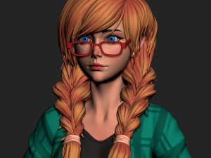girl in shorts 01 zbrush Modelo 3D