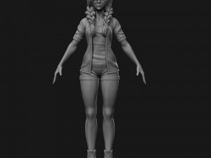 girl in shorts 01 zbrush Modelo 3D