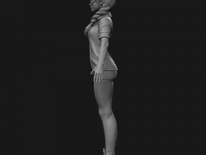 girl in shorts 01 zbrush Modelo 3D