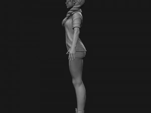 girl in shorts 01 zbrush 3D Model