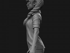 girl in shorts 01 zbrush Modelo 3D
