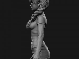 girl in shorts 01 zbrush 3D Model