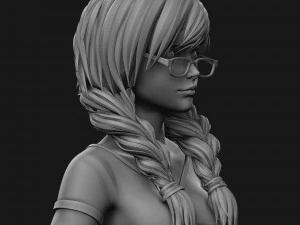 girl in shorts 01 zbrush 3D Model