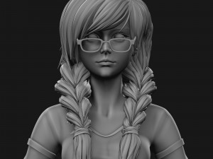 girl in shorts 01 zbrush Modelo 3D