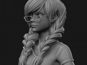 girl in shorts 01 zbrush Modelo 3D