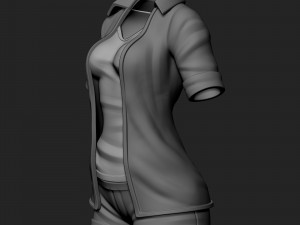 girl in shorts 01 zbrush Modelo 3D