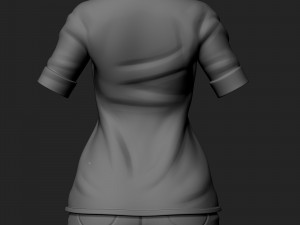 girl in shorts 01 zbrush Modelo 3D