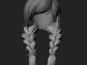 girl in shorts 01 zbrush 3D Model