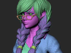 girl in shorts 01 zbrush Modelo 3D