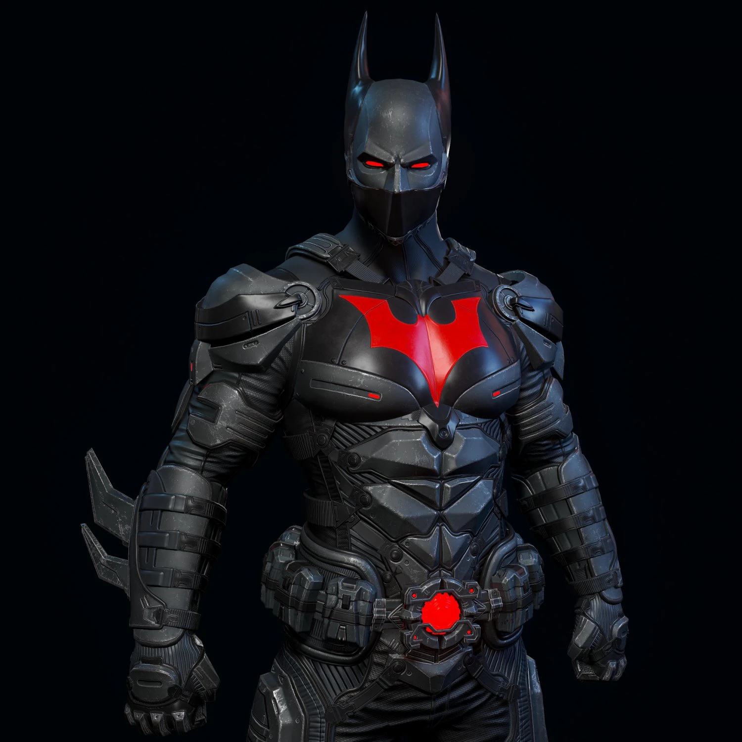 batman beyond fan art 3D Model .c4d .max .obj .3ds .fbx .stl .blend 