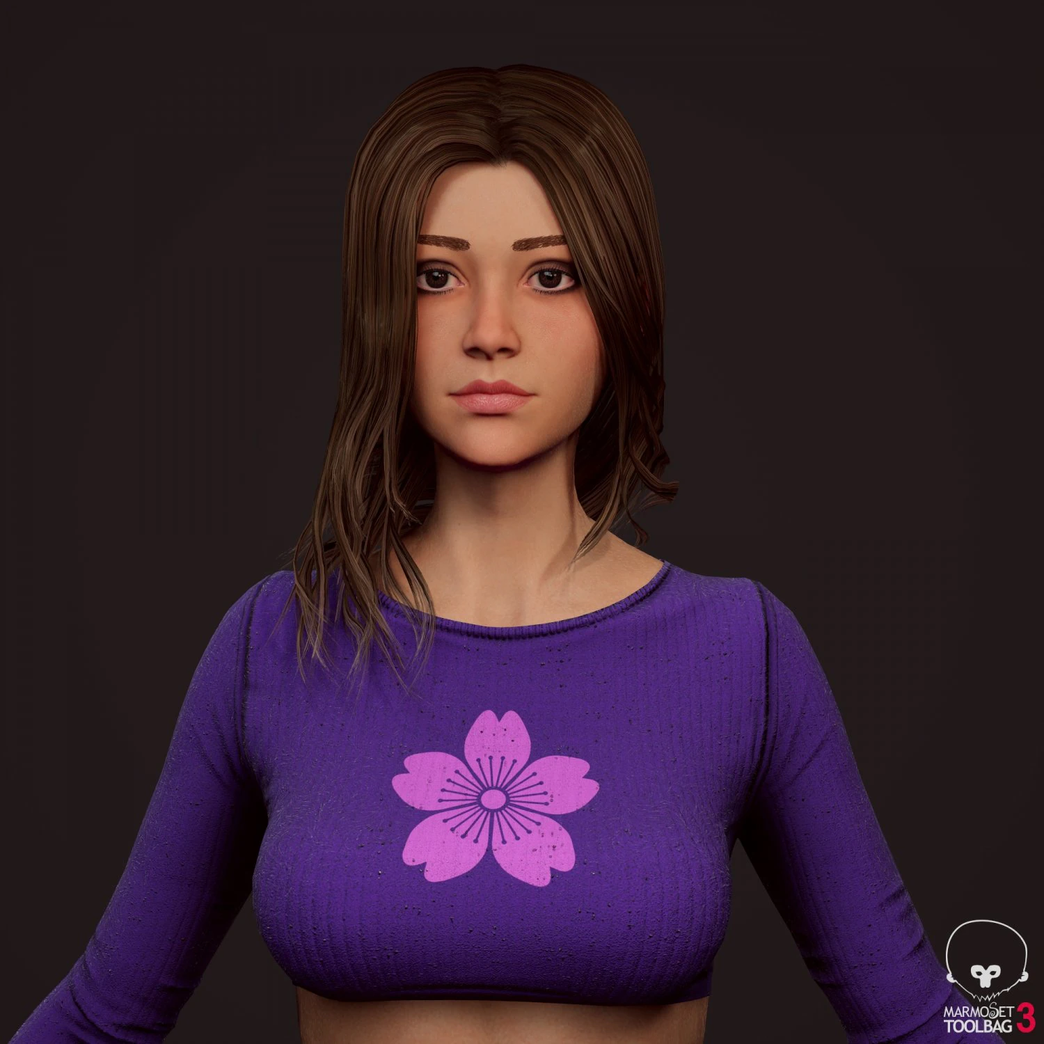 girl in jeans 3D Model .c4d .max .obj .3ds .fbx .stl .blend 