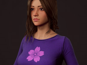 girl in jeans 3Dモデル