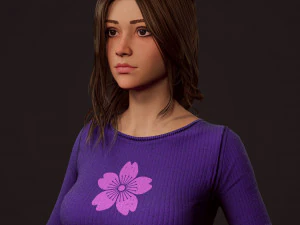 girl in jeans 3D Model