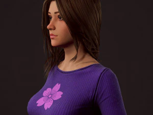girl in jeans 3D Model