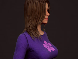 girl in jeans 3Dモデル