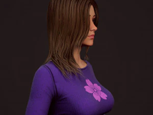 girl in jeans 3D Model