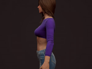 girl in jeans 3Dモデル