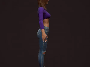 girl in jeans 3D Model