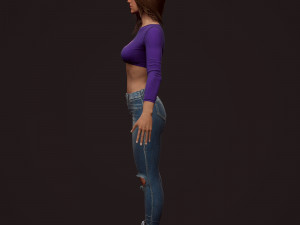 girl in jeans 3Dモデル