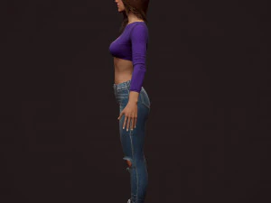 girl in jeans 3D Model