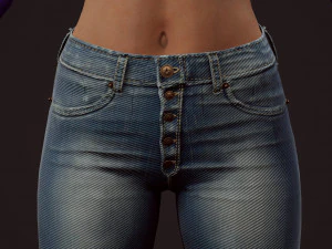 girl in jeans 3D Model