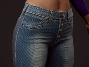 girl in jeans 3D Model