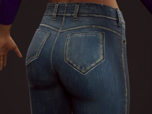 girl in jeans 3Dモデル