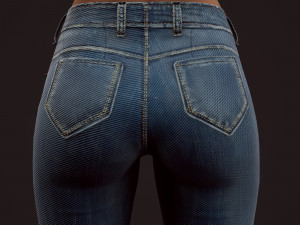 girl in jeans 3Dモデル
